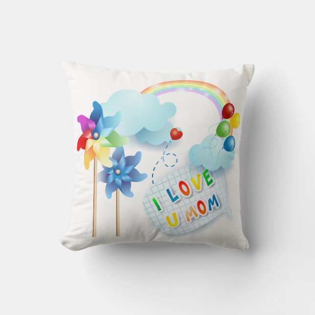 Cojín Decorativo Amo a tu mamá (Anverso)