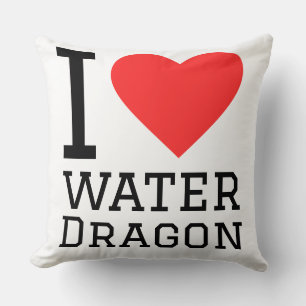 Cojín Decorativo Amo al dragón de agua