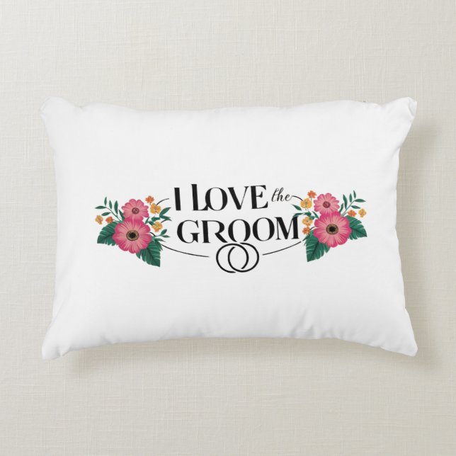 Cojín Decorativo Amo al novio (Anverso)