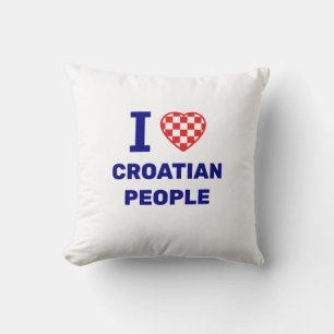 Cojín Decorativo Amo al pueblo croata