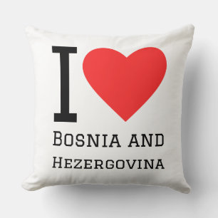 Cojín Decorativo Amo Bosnia y Herzegovina pegatina cuadrada