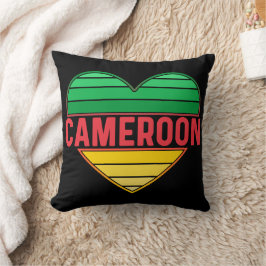 Cojín Decorativo Amo Camerún, el corazón camerunés
