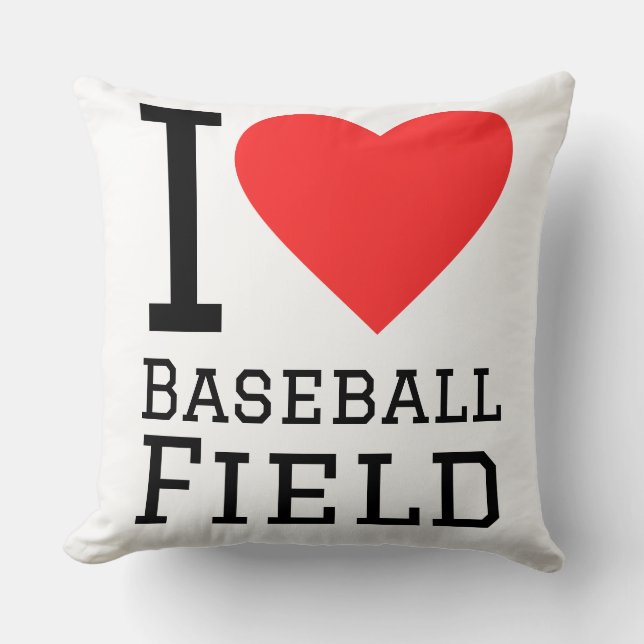 Cojín Decorativo Amo campo de béisbol (Anverso)
