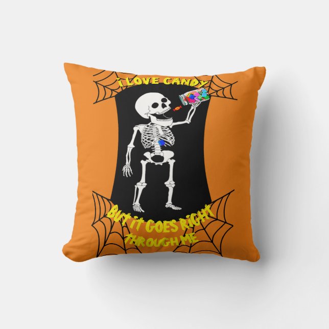 Cojín Decorativo Amo Candy Skeleton Pillow (Anverso)