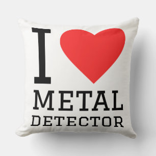 Cojín Decorativo Amo detector de metales