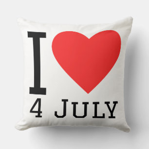 Cojín Decorativo Amo el 4 de julio
