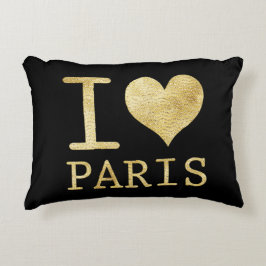 Cojín Decorativo Amo el acento de París Pillow
