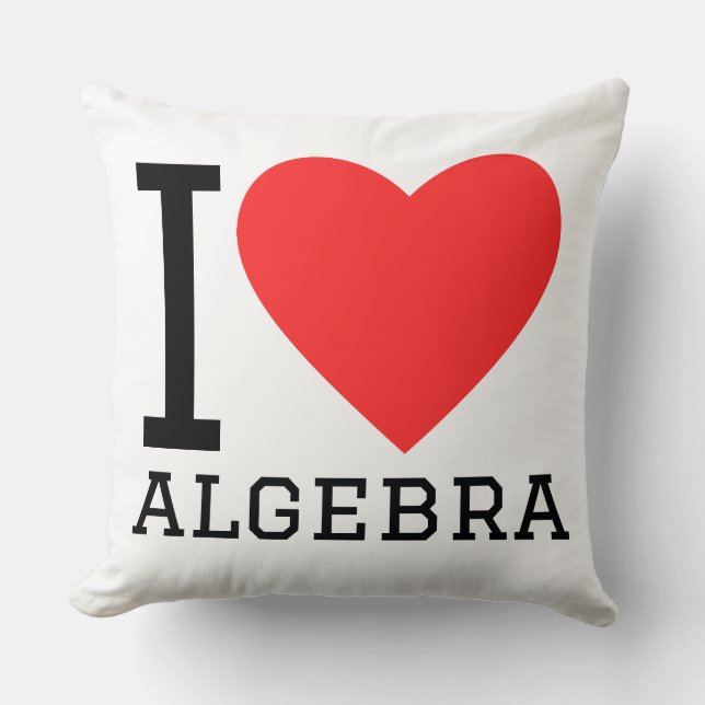 Cojín Decorativo Amo el álgebra (Anverso)