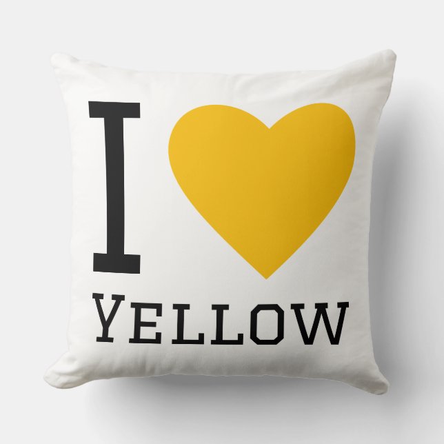 Cojín Decorativo Amo el amarillo (Anverso)