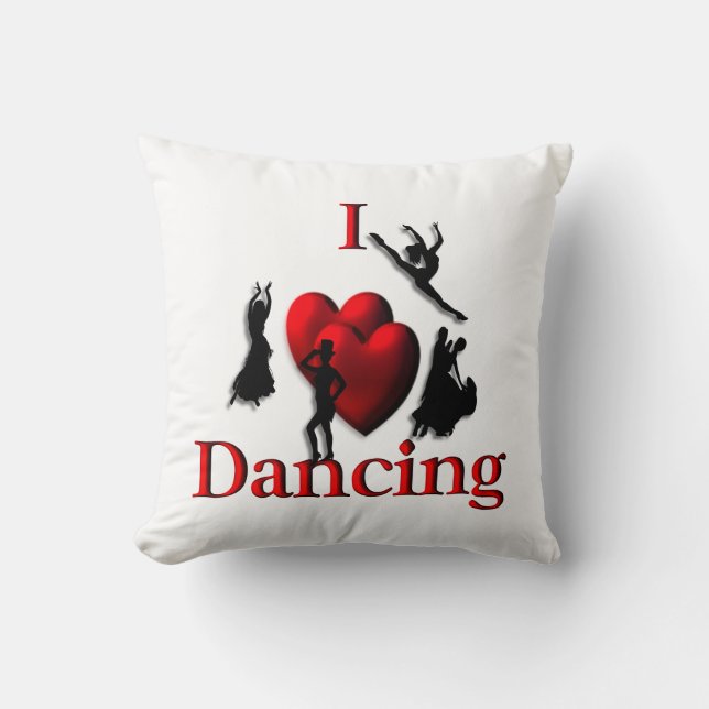 Cojín Decorativo Amo el baile de ballet (Anverso)