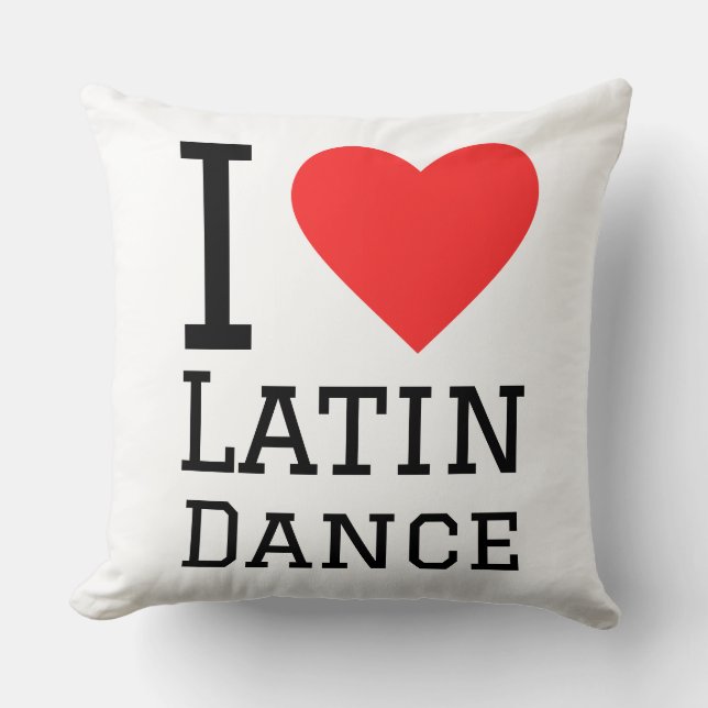 Cojín Decorativo Amo el baile latino (Anverso)