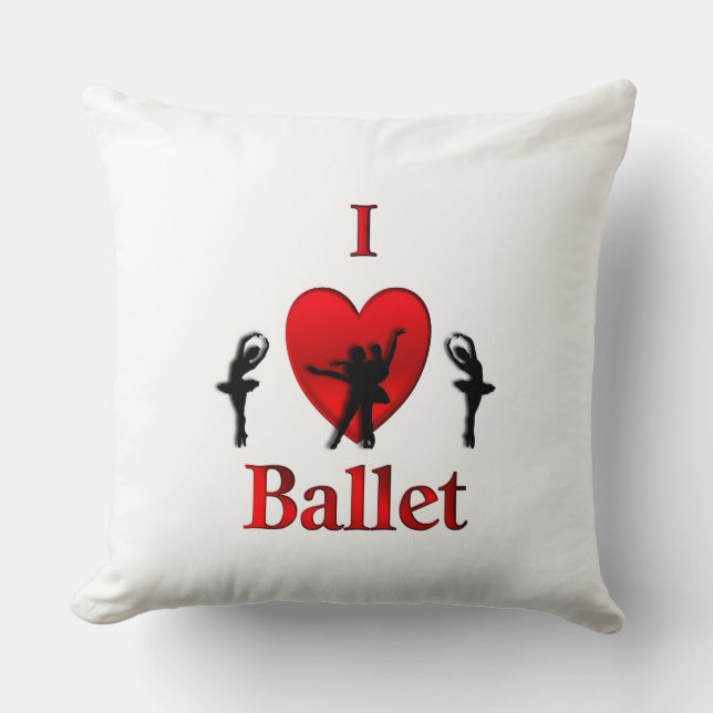 Cojín Decorativo Amo el ballet (Anverso)