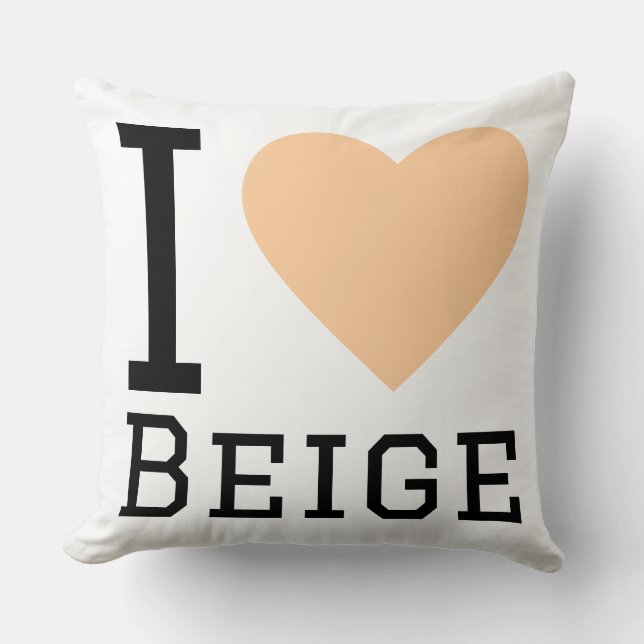 Cojín Decorativo Amo el beige (Anverso)