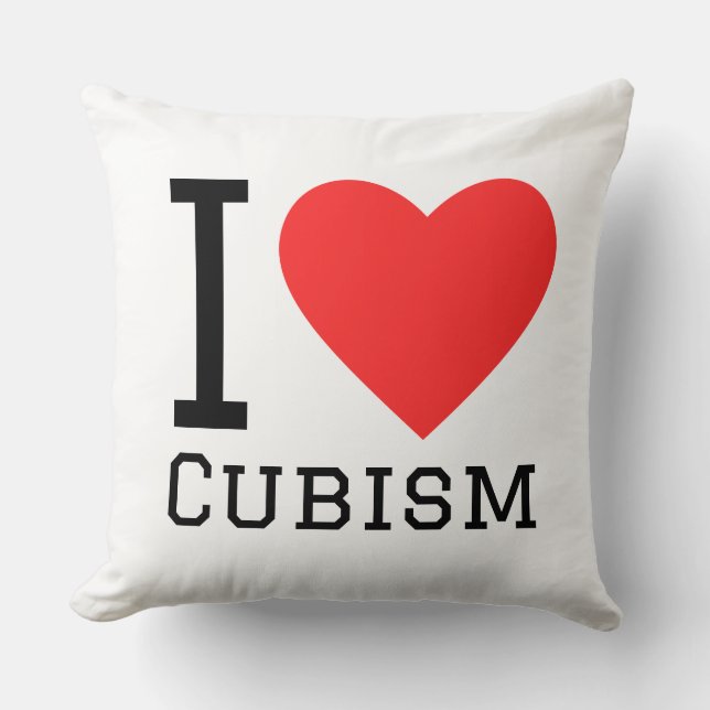 Cojín Decorativo Amo el cubismo (Anverso)