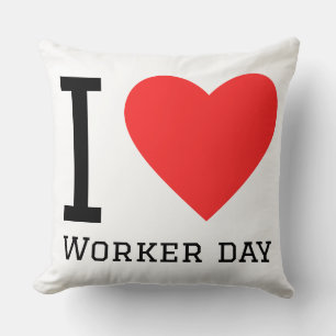 Cojín Decorativo Amo el día del trabajador