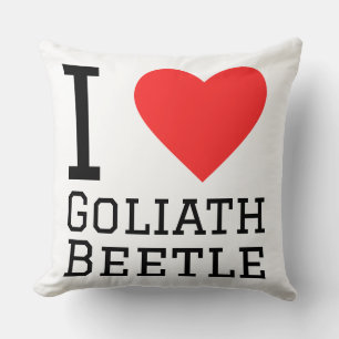 Cojín Decorativo Amo el escarabajo Goliath