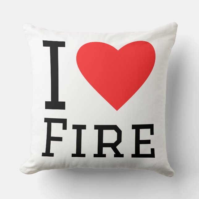 Cojín Decorativo Amo el fuego (Anverso)
