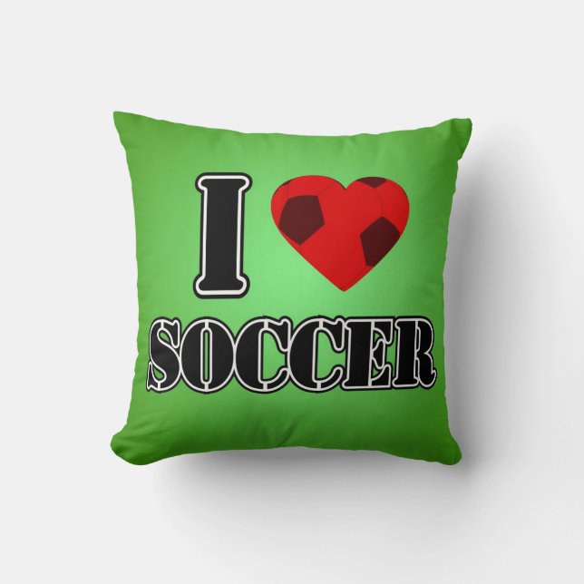 Cojín Decorativo Amo el fútbol - Pillow (Anverso)