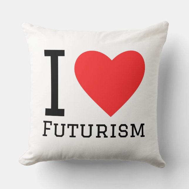 Cojín Decorativo Amo el futurismo (Anverso)