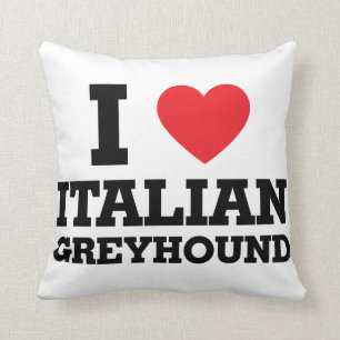 Cojín Decorativo Amo el galgo italiano