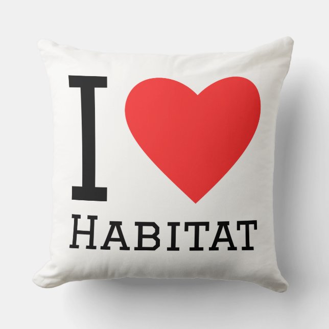 Cojín Decorativo Amo el hábitat (Anverso)