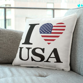 Cojín Decorativo Amo el Icónico Pillow de Estados Unidos