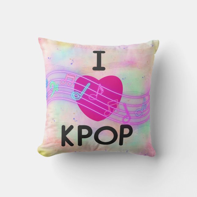 Cojín Decorativo Amo el K-pop (Anverso)