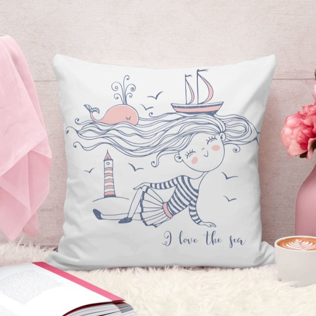 Cojín Decorativo Amo el mar Cívico Náutico (Subido por el creador)