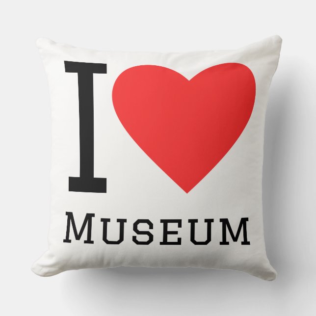Cojín Decorativo Amo el museo (Anverso)