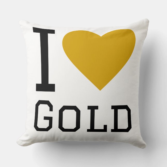 Cojín Decorativo Amo el oro (Anverso)