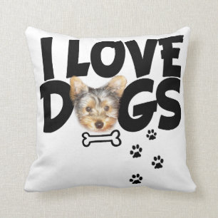 Cojín Decorativo Amo el perro: amortiguador