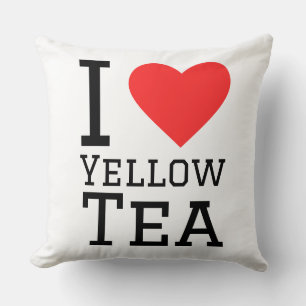 Cojín Decorativo Amo el té amarillo