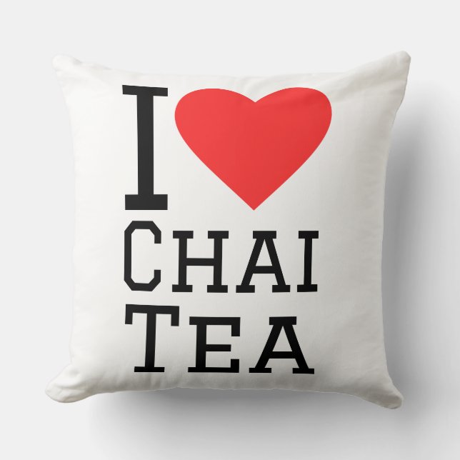 Cojín Decorativo Amo el té chai (Anverso)