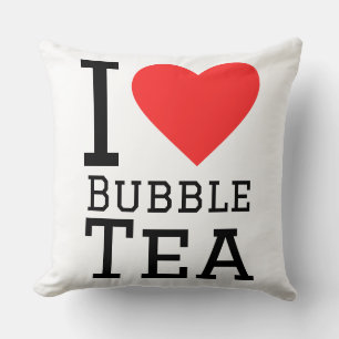 Cojín Decorativo Amo el té de burbujas