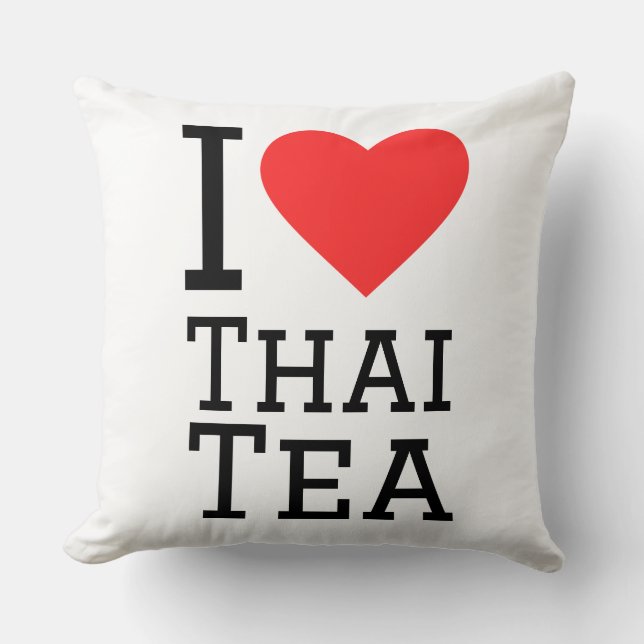 Cojín Decorativo Amo el té tailandés (Anverso)