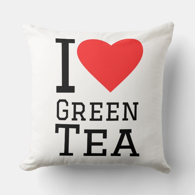 Cojín Decorativo Amo el té verde (Anverso)