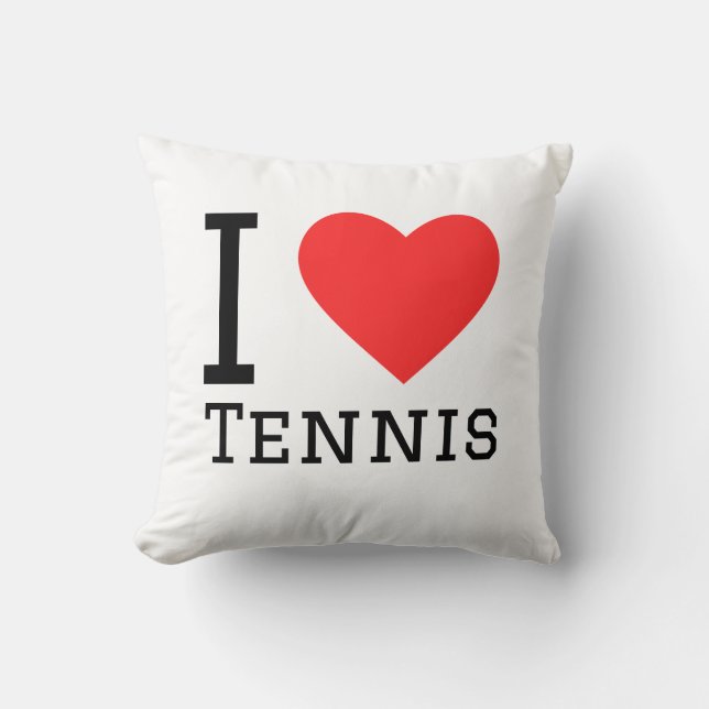 Cojín Decorativo Amo el tenis (Anverso)