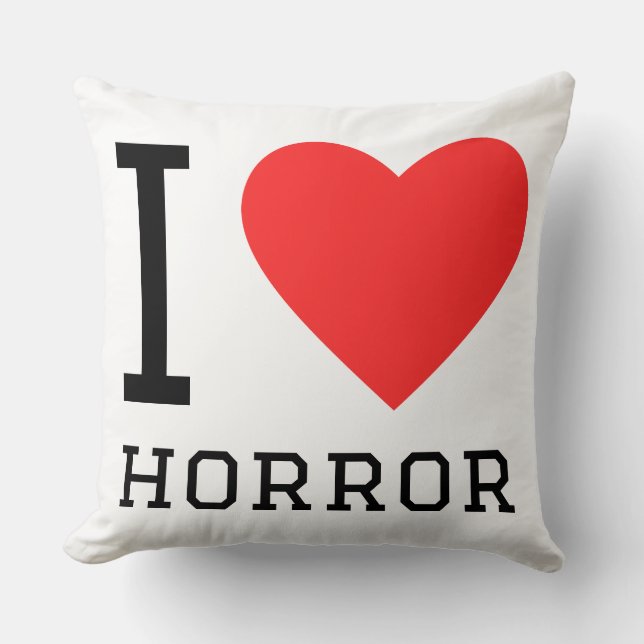Cojín Decorativo Amo el terror (Anverso)