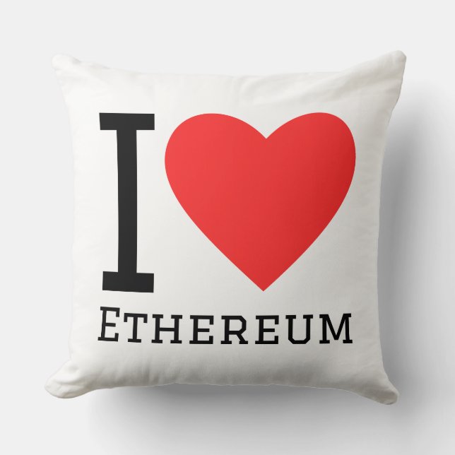 Cojín Decorativo Amo ethereum (Anverso)