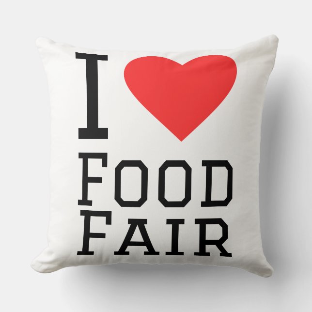 Cojín Decorativo Amo feria de comida (Anverso)