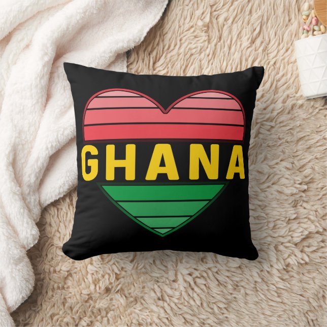 Cojín Decorativo Amo Ghana, el corazón ghanés (Manta)