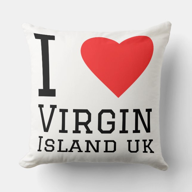 Cojín Decorativo Amo Islas Vírgenes uk (Anverso)