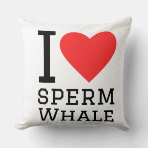 Cojín Decorativo Amo la ballena esperma