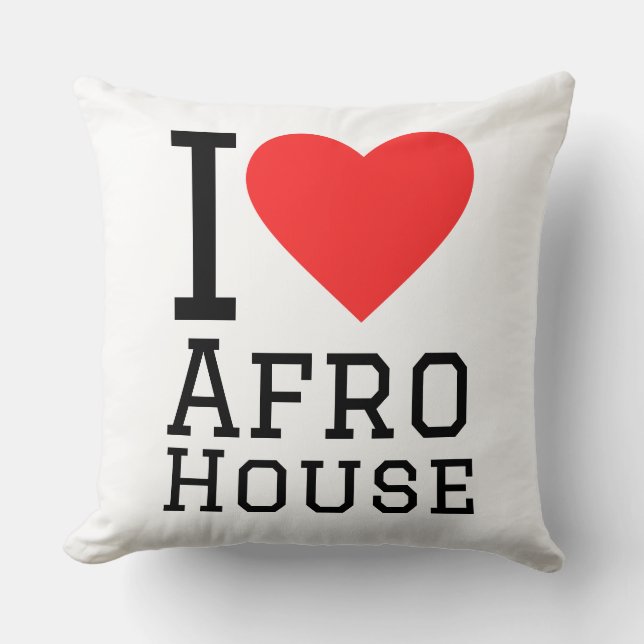 Cojín Decorativo Amo la casa de Afro (Anverso)
