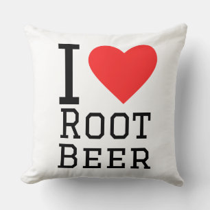 Cojín Decorativo Amo la cerveza de raíz