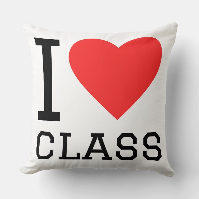 Cojín Decorativo Amo la clase (Anverso)