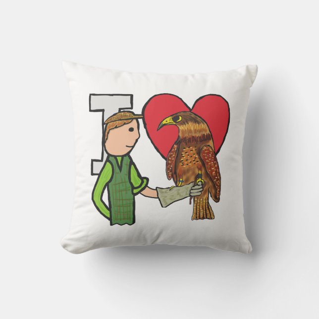 Cojín Decorativo Amo la Falconería (Anverso)