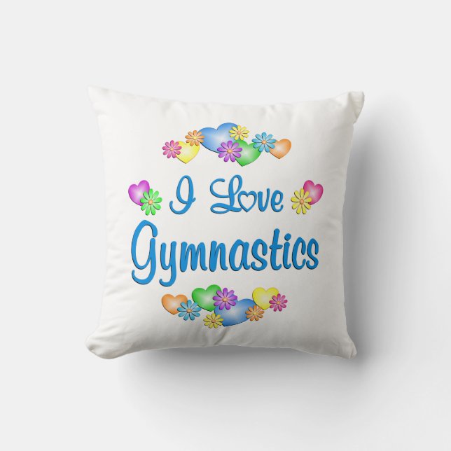 Cojín Decorativo Amo la gimnasia (Anverso)