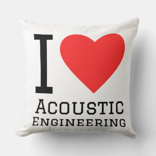Cojín Decorativo Amo la ingeniería acústica 