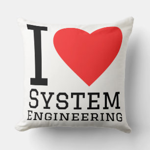 Cojín Decorativo Amo la ingeniería de sistemas 